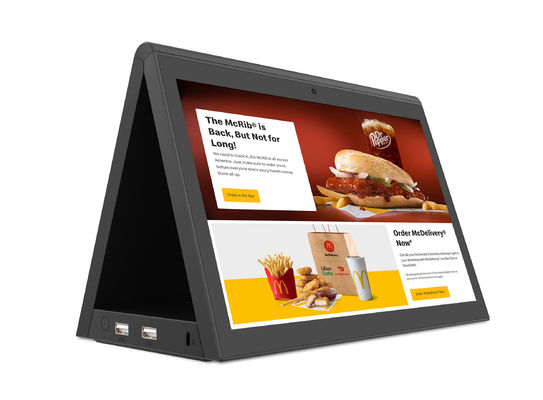 Tablet Android 10 inci dengan layar ganda RK3288 Desktop POE Advertising Tablet PC