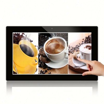 Tablet Android All-in-One RJ45 PoE 24 Inci dengan Kecerahan 350cd/m2 untuk Penggunaan Dalam Ruangan