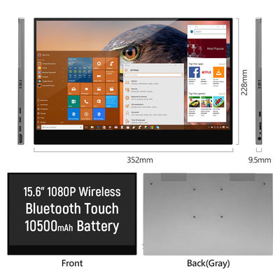 Monitor Layar Sentuh Nirkabel Portabel Tipis 11mm dengan Tampilan Full HD