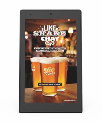 Tablet Android tipe L 8 inci RK3399 CPU Tablet layar sentuh untuk restoran hotel