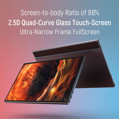 Ketebalan 10mm Portable Wireless Touch Screen Monitor Wifi Buletooth