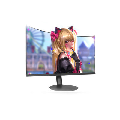 Desktop Hitam 2ms 1080p 60hz Curved Monitor / Lcd Pc Monitor