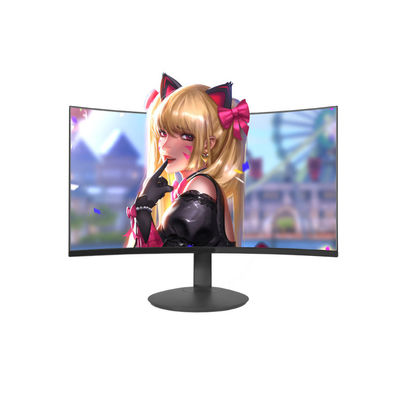 Desktop Hitam 2ms 1080p 60hz Curved Monitor / Lcd Pc Monitor