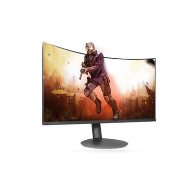 Desktop Hitam 2ms 1080p 60hz Curved Monitor / Lcd Pc Monitor