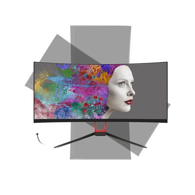 Frameless HDMI VGA 75Hz 30inch 1080P Curved PC Gaming Monitor Dibangun Dalam Speaker