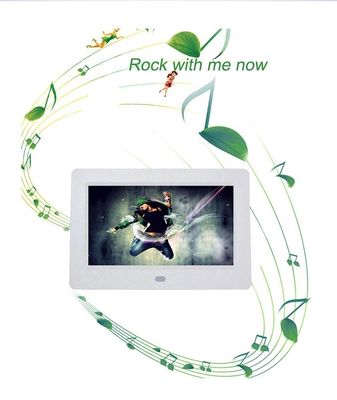 Multi bahasa 7 Inch LCD Digital Photo Frame 250cdm2 Dengan Slideshow Otomatis