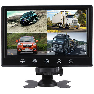4 Video Input 9 Inch 5ms LCD Car Monitor 1024X600 Untuk Bus Truck