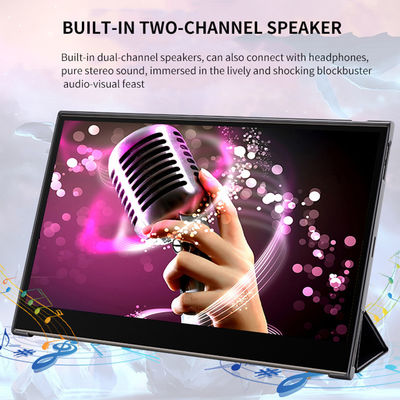 15.6Inch Portable Touch Screen Monitor 5000mAh Baterai monitor layar sentuh HD penuh