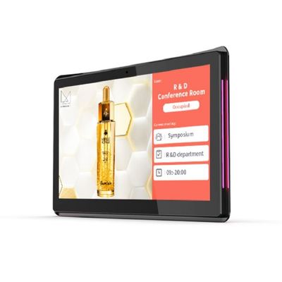 10.1-Inch NFC POE Wall Mounted Android Tablet dengan LED Light Bar untuk Ruang Pertemuan