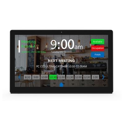 10.1-Inch NFC POE Wall Mounted Android Tablet dengan LED Light Bar untuk Ruang Pertemuan