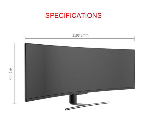 OEM 49 Inch 5k H3CQR HD PC Gaming Monitor USB HDMI DP Antarmuka