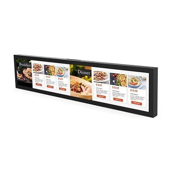 19 Inch Wall Mounted Bar-Type Advertising Machine 1920x360 Tablet Android