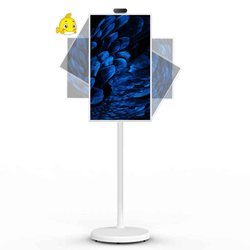 Portable Indoor 24 Inch Android Moving Smart Stand By Me Lantai Berdiri Smart TV