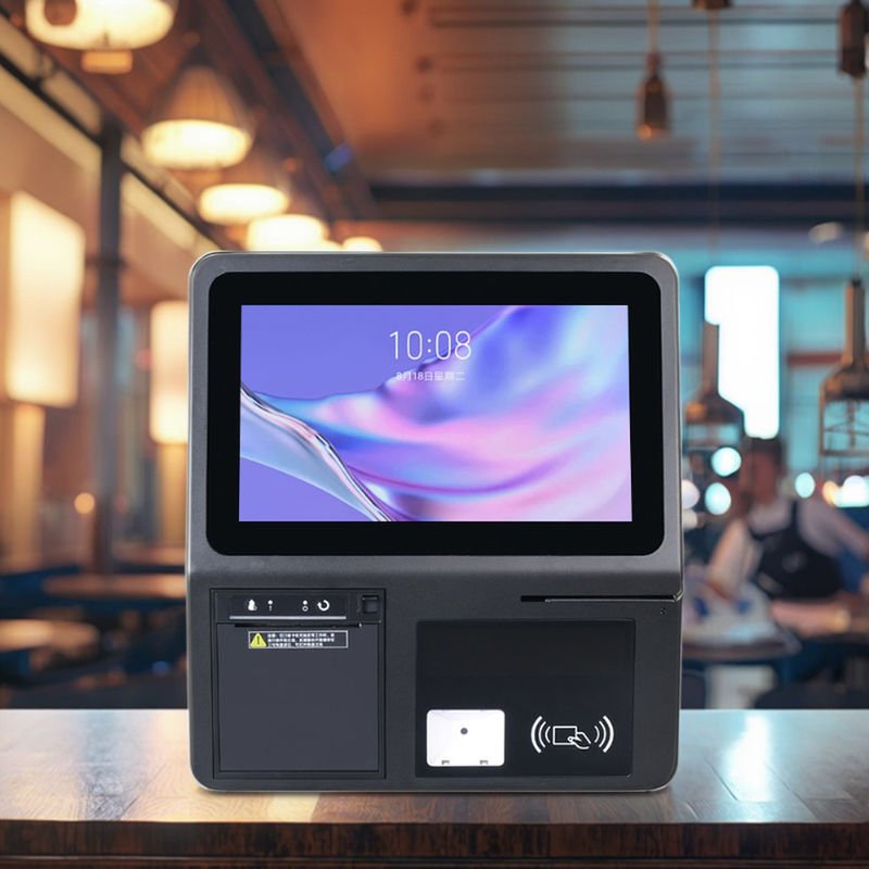 Teknologi Printer Transfer Termal Kios POS Android 11.6 Inci untuk Supermarket Restoran 4GB 32GB NFC 58mm Layar Sentuh