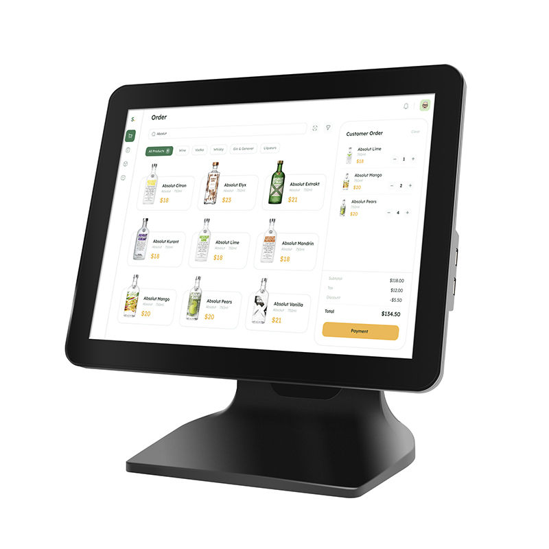 Mesin Kasir POS Memori Besar 15.6" 8+256GB 1080P Win10 Layar Sentuh POS dengan Tampilan Pelanggan