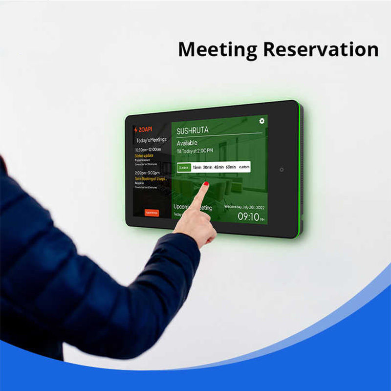 10.1" RK3288 Android Meeting Room Reservation Tablet dengan NFC, POE, dan LED Light Bar