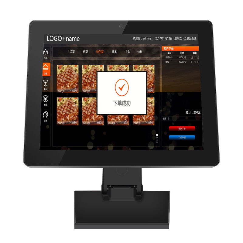 1.6GHz Quad Core Android POS Tablet dengan Layar Sentuh 15 Inci dan Sentuhan Kapasitif 10 Titik