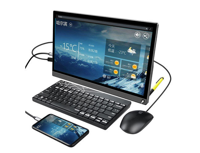 15.6Inch 4k Touchscreen Portable Monitor / Uhd Touchscreen Monitor Untuk PS4 Switch
