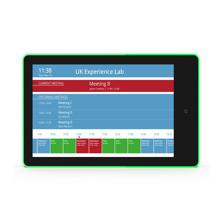 10.1 Inch Conference Room Android Tablet RK3399 NFC POE Meeting Room Scheduler Tablet PC dengan lampu led