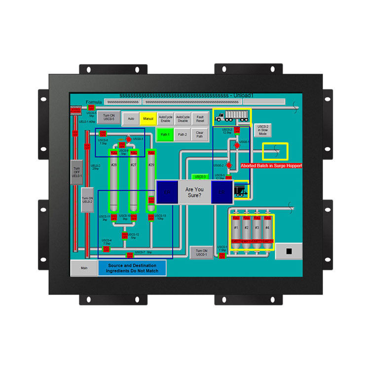 12 "SVGA Kiosk Touch Screen Monitor Open Frame Lcd Display 350cd/m2
