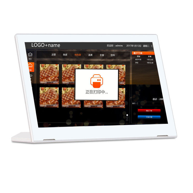 L Bentuk 1920x1080 13,3 inci All In One Android Tablet Dengan Layar Sentuh WIFI RJ45