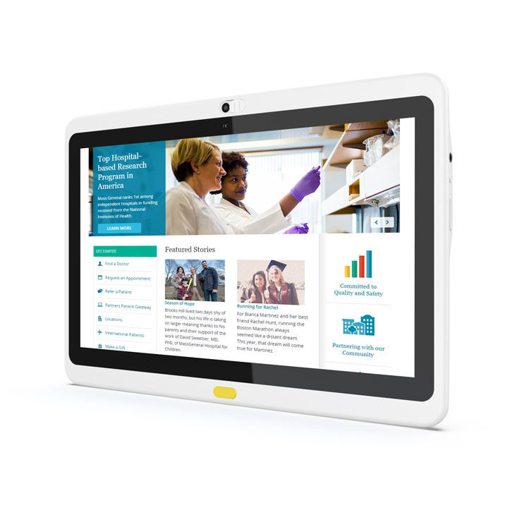 Putih RK3288 Komputer Medis Tablet 1080P 13.3 Inch Tablet Pc