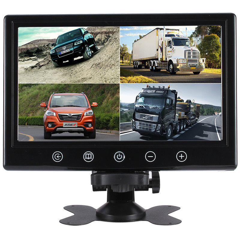 4 Video Input 9 Inch 5ms LCD Car Monitor 1024X600 Untuk Bus Truck