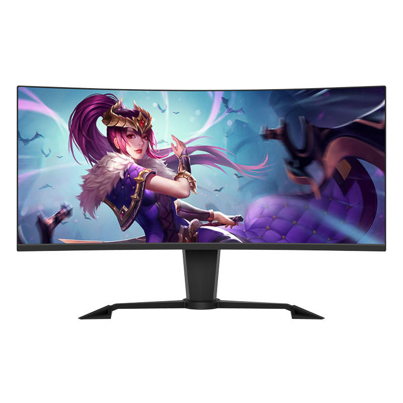 4K melengkung 144hz 34inch Gaming Desktop Monitor Super Wide 1ms Freesync