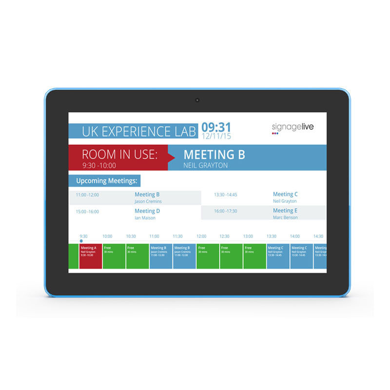 Tablet PC Android 10,1 Inci IPS POE dengan RK3288 Quad Core untuk Ruang Rapat