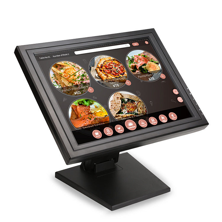 17 Inch 0,297mm Capacitive Touch Screen Monitor Berkelas Industri 1280x1024